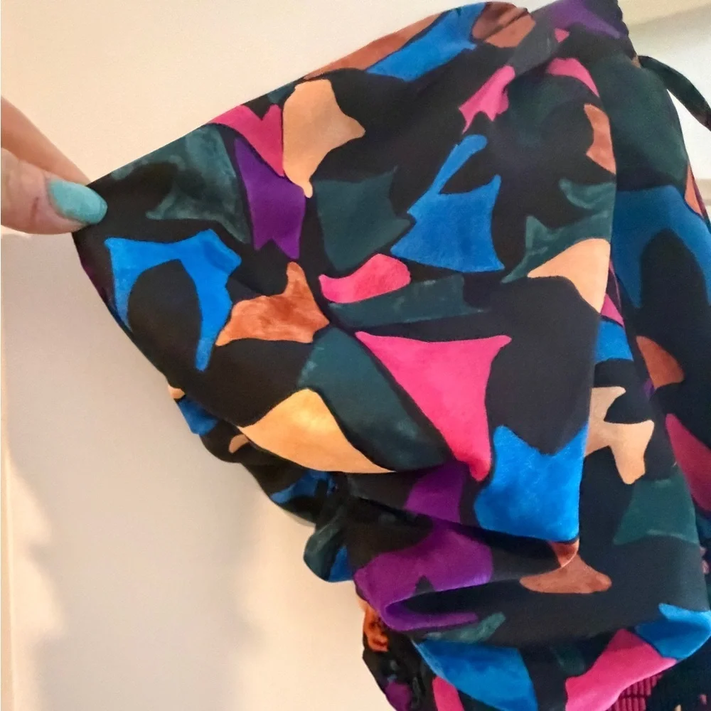 Show Me Your Mumu Women's Danielle Mini Dress $167 sz L colorful black party - Picture 8 of 8